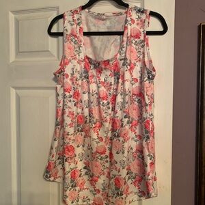 Floral Print Sleeveless Tank Top